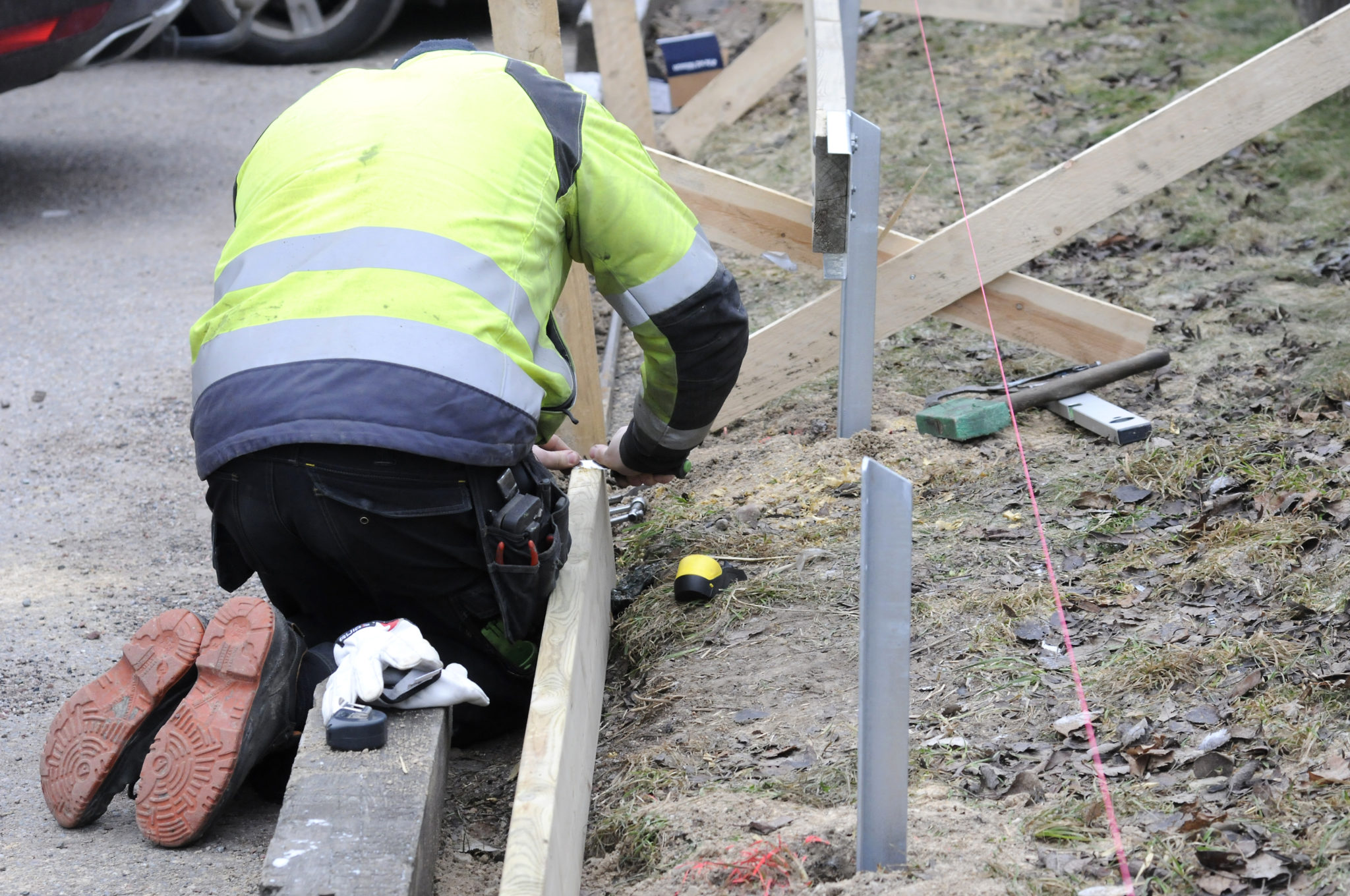 Parkeringsplatser märks upp