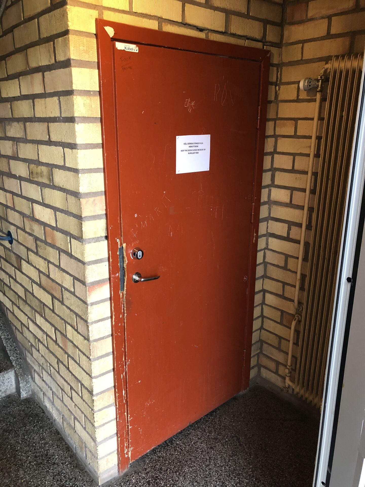 Gammal källardörr. Krylbohus.